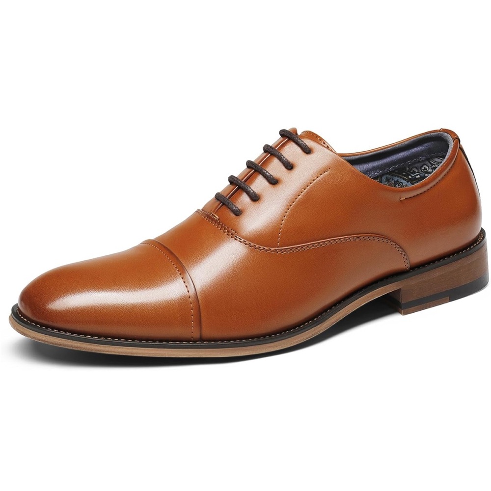 Bruno Marc Men's Lace Up‎ Soft Cap-Toe Formal Dress Shoes size 6 NWT in box